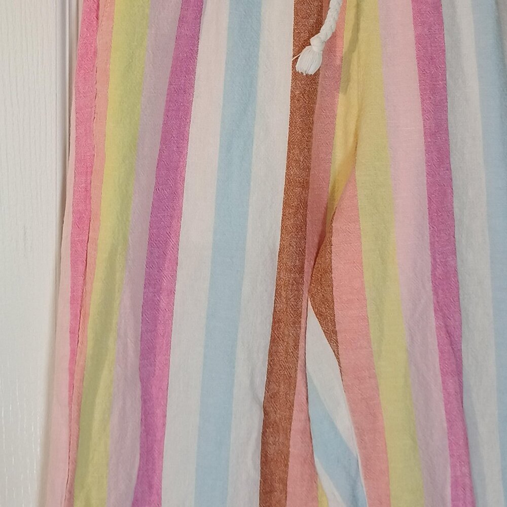 J.Crew/Paperbag Waist Pants/Women XS/Multi Pastel Stripe/Drawcord - Picture 7 of 10